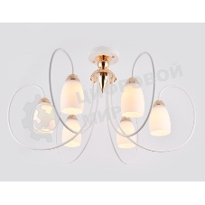 Светильник Ambrella light TR3120/6 WH/GD белый/золото E27 max 40W D850*480