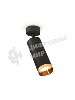 Светильник Ambrella Light XM6343005 SBK/PYG черный песок/золото желтое полированное MR16 GU5.3 (A2210, C6343, N6134)