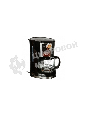 Кофеварка капельная Redmond RCM-M1507 черный/серебристый, исп. кофе - молотый, 0.6 л, 600 Вт