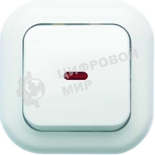 Выключатель Кунцево-Электро 1-кл. СП Валентина 10А IP20 С16-068 с индик. белый