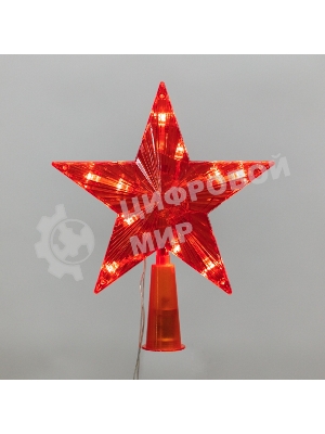 Светодиодная фигура на елку Neon-night Звезда красная 15см, 10 LED, постоянное свечение, 230В