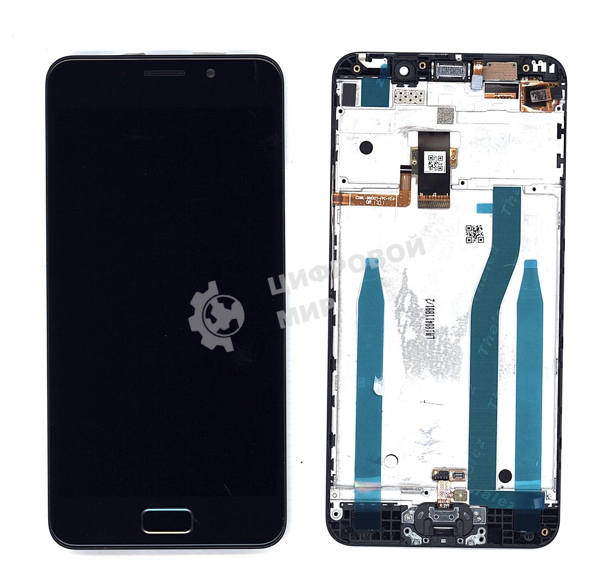 Дисплей для Asus ZenFone 3s Max ZC521TL черный с рамкой
