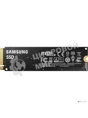 Накопитель SSD Samsung 980 MZ-V8V500BW, 500Gb, PCIe 3.0 x4, M.2 2280, NVMe, R/W 3100/2600