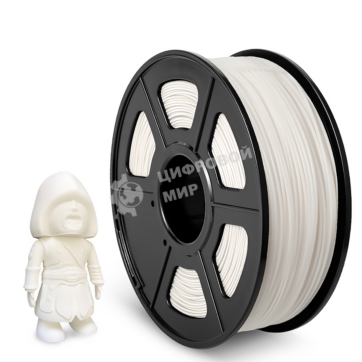 Филамент NVPrint ABS White для 3D печати диаметр 1.75мм длина 330 метров масса 1 кг