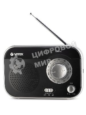 Радиоприемник Vitek VT-3593 (BK) Выходная мощность 1 вт. Динамики 1.Тип батареек UM-2/C