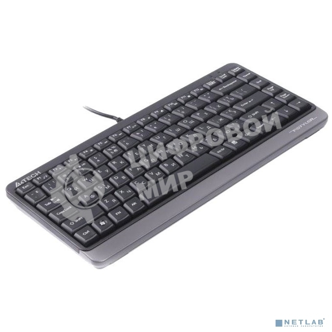 Клавиатура проводная A4Tech Fstyler FKS11, USB, черный/серый