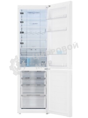 Холодильник Haier C2F637CWMVU1 белый, двухкамерный, 278/108л, морозилка снизу, No Frost