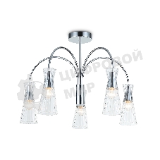 Люстра Ambrella light LH55651/5 СH/CL хром/прозрачный E14*5 max 40W D600*440