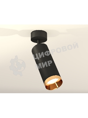 Светильник Ambrella Light XM6343005 SBK/PYG черный песок/золото желтое полированное MR16 GU5.3 (A2210, C6343, N6134)