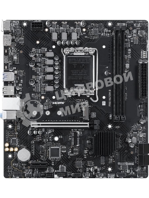 Материнская плата MSI PRO H610M-B, LGA1700, Intel H610, 2xDDR5, 4xSATA, 1xM.2, 1xPCIe 4.0 x16, DisplayPort, HDMI, 1x1Gb LAN, 3x3.5 мм, 7.1, microATX