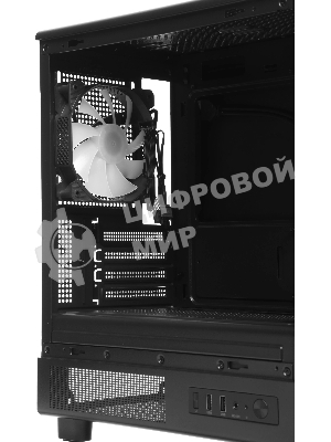 Корпус ACCORD ACC-ZM3B Black, Mini-Tower, чёрный, 1 x 120 мм