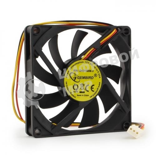 Вентилятор Gembird D8015ВM-3, 80x80x15 подшипник, 3 pin, провод 30 см , OEM {100}