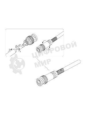Разъем штекер PROconnect BNC под пайку с пружиной металл (универсальный)
