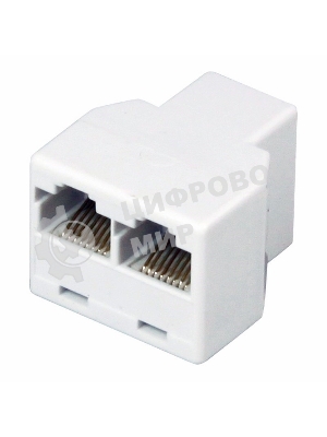 Переходник Rexant сетевой LAN, (гнездо 8Р8С (Rj-45) - 2 гнезда 8Р8С (Rj-45))