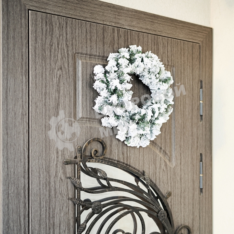 Заснеженный еловый венок Neon-night Ø 45 см, ПВХ