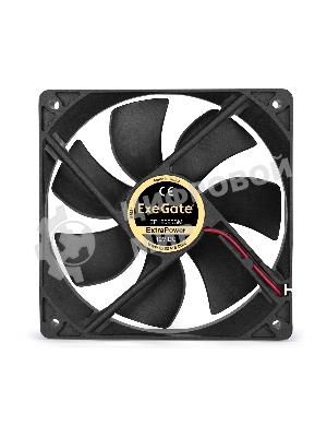 Вентилятор для корпуса ExeGate ExtraPower EP12025SM черный, 120 мм, 1800 об/мин, 28 дБ, 2 pin