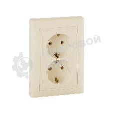 Розетка 2-м СП Valena 2К+З с заземл. нем. станд. сл. кость (DIY-упак.) Leg 695616