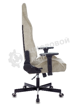 Кресло игровое Бюрократ Knight N1 Fabric бежевый Light-21, с подголов. крестовина металл