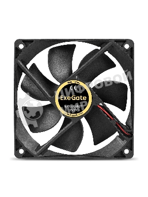 Вентилятор для корпуса ExeGate EX12025B2P черный, 120 мм, 1550 об/мин, 25 дБ, 2 pin