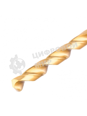 Сверло спиральное по металлу Matrix 10 x 300мм, HSS, нитридтитановое покрытие