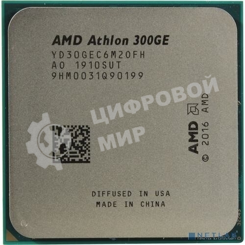 Процессор AMD Athlon 300GE 2C/4T (3.4GHz,5MB,35W,AM4) tray, with Radeon Vega Graphics