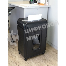 Шредер Heleos УМ32-4 черный/серебристый (секр.P-4) фрагменты 28лист. 32лтр. скрепки скобы пл.карты CD