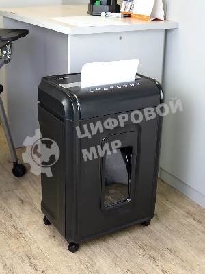 Шредер Heleos УМ32-4 черный/серебристый (секр.P-4) фрагменты 28лист. 32лтр. скрепки скобы пл.карты CD