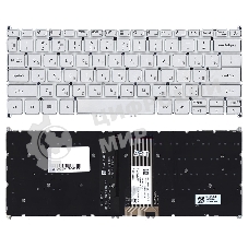 Клавиатура для ноутбука Acer Swift 3 SF313-51 серебристая с подсветкой