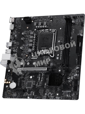 Материнская плата MSI PRO H610M-B, LGA1700, Intel H610, 2xDDR5, 4xSATA, 1xM.2, 1xPCIe 4.0 x16, DisplayPort, HDMI, 1x1Gb LAN, 3x3.5 мм, 7.1, microATX