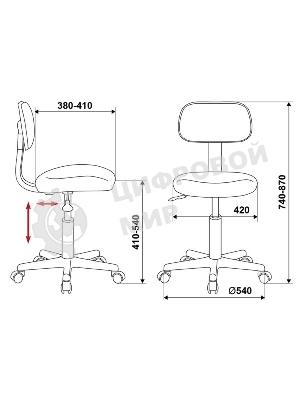 Кресло Бюрократ CH-1201NX черный, ткань, 100 кг