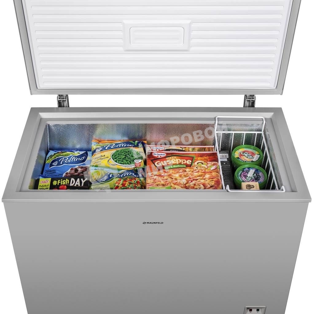 Морозильный ларь Maunfeld MFL200GR, серый, 200л