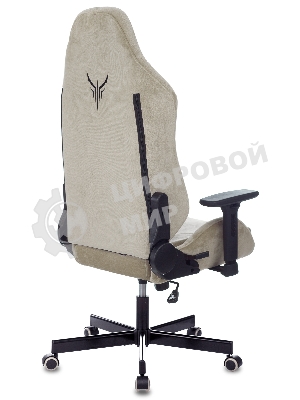 Кресло игровое Бюрократ Knight N1 Fabric бежевый Light-21, с подголов. крестовина металл