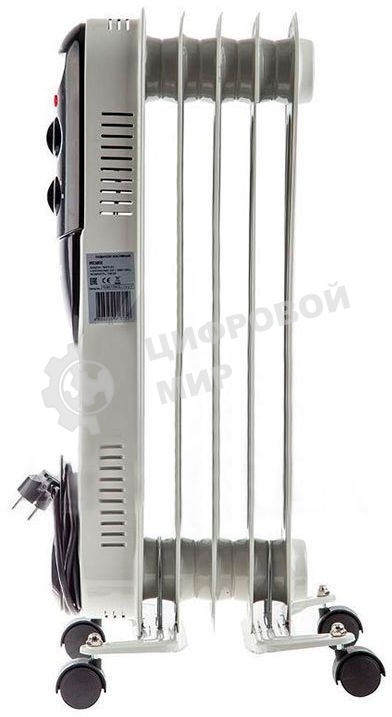 Обогреватель масляный Ресанта ОМПТ- 5Н (5 секций), белый, 1000 Вт, 10 м2, термостат 67/3/2