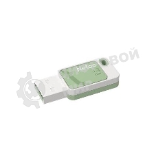 Флешка USB Netac UA31 (NT03UA31N-128G-32GN), 128Gb, USB 3.2, R/W 110/45, зеленый/белый