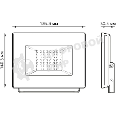 Прожектор светодиодный Gauss Elementary 50W 3510lm IP65 6500К белый
