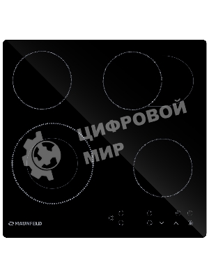 Электрическая варочная панель Maunfeld EVCE594SMDPBK, конфорок: 4 шт., стеклокерамика, независимая, черный