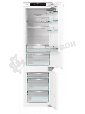 Встраиваемый холодильник Gorenje NRKI519E82WF, 193 см, электронное управление, цифровой дисплей, Wi-Fi, NoFrost Dual, Multiflow 360, контейнер CrispZone с контролем влажности, функция ConvertActive, AdaptTech, MultiAdjust, жесткое крепление, инверторный компрессор, уровень шума 35 дБ