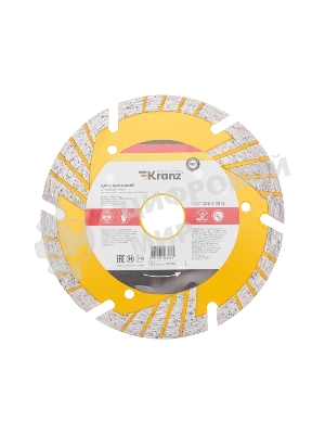 Диск алмазный отрезной Kranz Turbo сегментный с защитными секторами, 125х22,2x10мм
