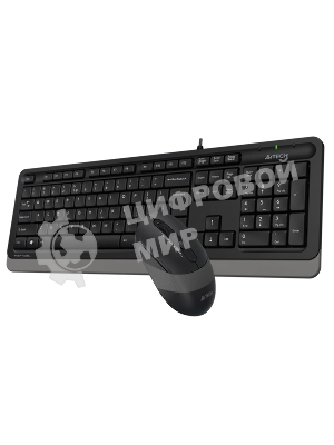 Комплект клавиатура+мышь A4Tech FStyler F1010 проводной, USB, 1600 DPI, чёрный