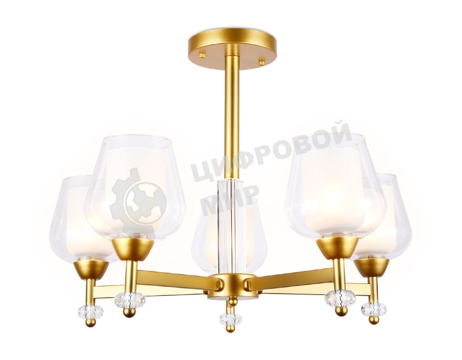 Светильник Ambrella light TR3154/5 GD/CL золото/прозрачный E27/5 max 40W D630*460