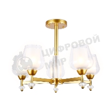 Светильник Ambrella light TR3154/5 GD/CL золото/прозрачный E27/5 max 40W D630*460