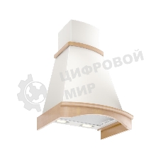 Вытяжка каминная Elikor Ротонда 60П-1000-П3Д бежевый, 60 см, 1000 куб. м/ч, 56 дБ