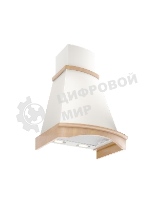 Вытяжка каминная Elikor Ротонда 60П-1000-П3Д бежевый, 60 см, 1000 куб. м/ч, 56 дБ