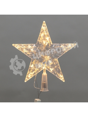 Светодиодная фигура на елку Neon-night Звезда 22см, цвет свечения теплый белый, постоянное свечение, 230В