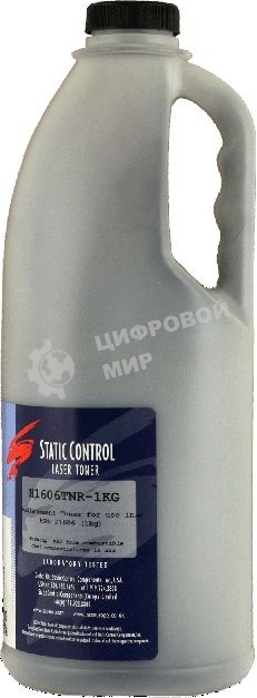 Тонер Static Control H1606TNR-1KG черный флакон 1000гр. для принтера HP LJ P1606/P1102/M201