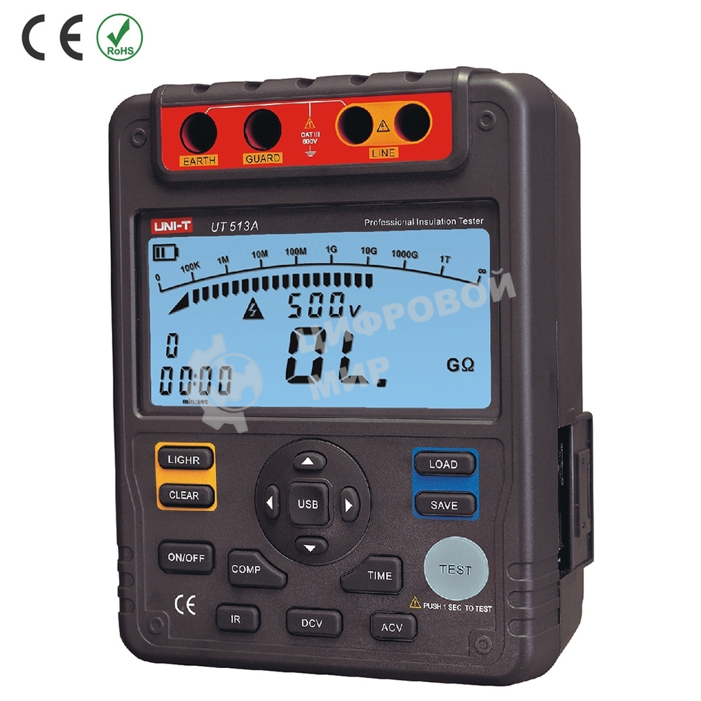 Тестер сопротивления изоляции UNI-T UT513A