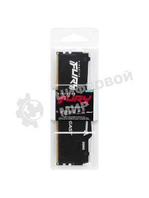 Оперативная память Kingston Fury Beast, DDR5, 8GB (1x8GB), 6000MHz, CL36, DIMM, с радиатором, RGB, черный