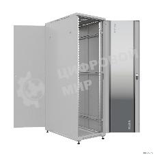 Шкаф серверный NTSS Премиум (NTSS-R22U60100GS) напольный 22U 600x1000мм пер.дв.стекл металл 900кг серый IP20 сталь