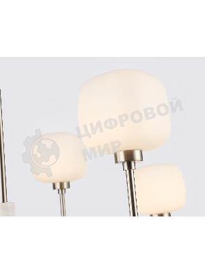 Люстра Ambrella light LH53001/6 SN/FR сатин никель/белый матовый G9*6 max 40W D690*680