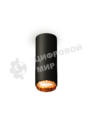 Светильник Ambrella Light XS6343005 SBK/PYG черный песок/золото желтое полированное MR16 GU5.3 (C6343, N6124)